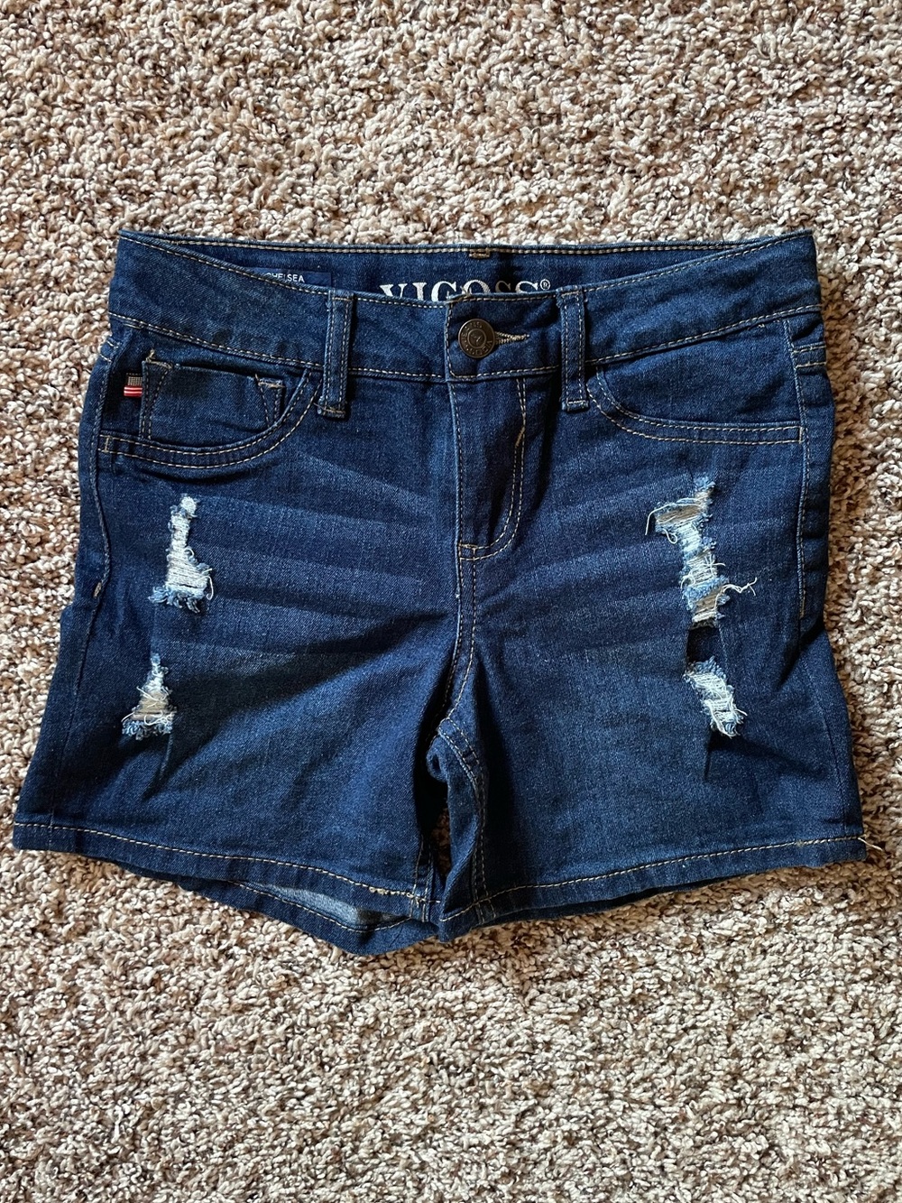 Vigoss Chelsea Denim Jean Shorts Girls Size 10 EUC Like New